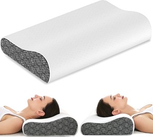 lot 2318 image: Memory Foam Pillows for Neck Pain Relief, Cooling Neck Pillow for Sleeping, Ergonomic Cervical Neck Support Pillow with Breathable Pillowcase for Side Back Stomach Sleepers