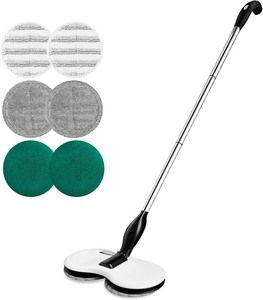 lot 2328 image: Electric Mop for Floor Cleaning, As Seen On TV, Cordless Spin Mopper Motorised Electric Mops for Hardwood Tile Laminate Floor Daily Light Cleaning (No Water Tank)