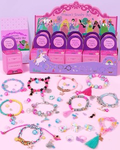 lot 2334 image: 10set Charm Bracelet Making Kit - DIY Jewelry Making Supplies Bead Set, Art and Craft Gift for Girl, Princess Birthday Gift Party Favors  Girl Princess Party Craft Activity Game Jewelry Making