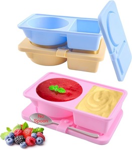 lot 8931 image: Reusable Silicone Snack & Sauce Containers (3-Pack)