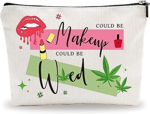 lot 8934 image: Could Be Makeup... Funny Canvas Cosmetic Bag