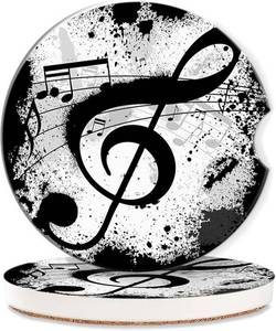 Abstract Music Note Car Coasters (2-Pack)