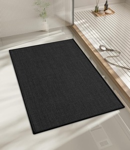 lot 8951 image: Ultra-Thin Absorbent Bath Mat (Black)