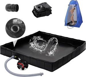 lot 8965 image: Portable Foldable Shower Pan (41 x 41)