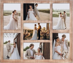 lot 8968 image: 4x6 Brown Picture Frame Collage