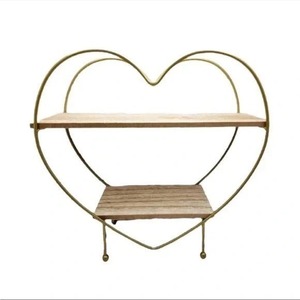 lot 8954 image: Touch of Love Heart-Shaped Dual Shelf Unit