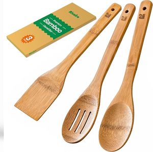 lot 22540 image: Riveira Dark Bamboo 3-Piece Wooden Spoon Set