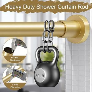 lot 22544 image: Gold Stainless Steel Tension Curtain Rod 32 to 80 inches (2.76.6 ft)