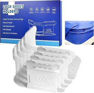 lot 22546 image: Heavy-Duty Bed Sheet Holder Clips (4-Pack)