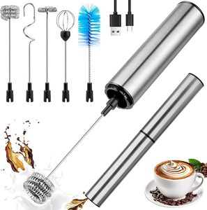 lot 22556 image: Rechargeable 5-Head Multi-Function Milk Frother