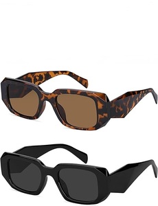 lot 22557 image: Retro Square & Hexagon Sunglasses (2-Pack)