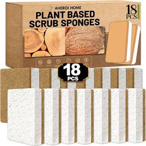 lot 22572 image: Sustainable Scrubbing Aheroi Natural Dish Sponges (18 Count)