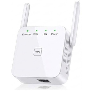 lot 22535 image: WiFi Repeater, Wi-Fi Range Extender & Signal Booster (Color - White)