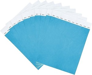 lot 8999 image: 100-Piece Numbered Security Wristbands (Blue)