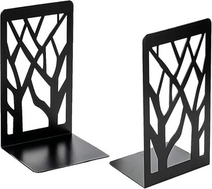 lot 9001 image: Premium Heavy-Duty Metal Bookends (1 Pair)