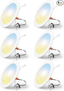 lot 9012 image: 6-Pack Color LED Recessed Lights