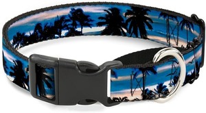 lot 9022 image: Blue Sunset Martingale Dog Collar- Large