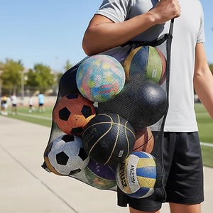 lot 9026 image: 2-Pack Large Mesh Sports Ball Bags
