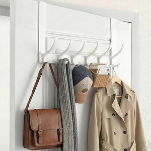 lot 9065 image: Over-the-Door Hook Rack White
