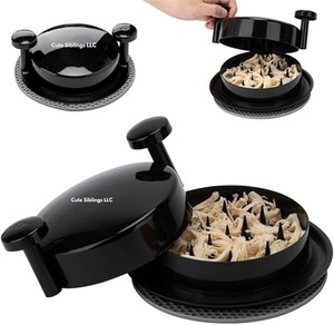 lot 9067 image: 7-Inch Pro Chicken Shredder Tool Twist- Black