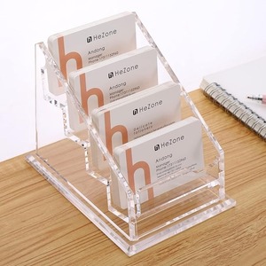 lot 9068 image: 4-Tier Clear Acrylic Business Card Holder