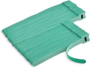lot 9082 image: 160-Piece Reusable Fastening Cable Ties 6 & 8 Multi-Pack  Green