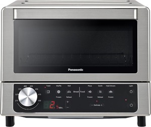 lot 2278 image:  Retail $169.99 Panasonic FlashXpress Toaster Oven Countertop, Compact 4 Slice Toaster Oven wDouble Infrared Heating, PFAS-free, 6 Auto Cook Options & Precise Temperature Control, 1300W - NB-G200P (Stainless Steel)