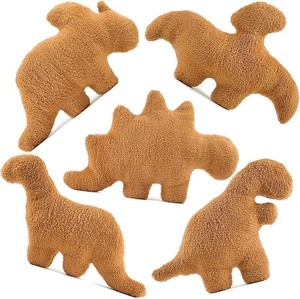 lot 2299 image: 5 Packs Dino Nugget Pillow Plush, Large Dinosaur Chicken Nugget Pillow Stuffed Animal Plush Toy, Dino Nugget Dinosaur Theme Party Decoration Birthday Christmas Valentines Day Gift for Kids Boys Girls