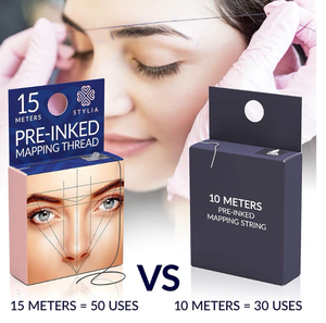 lot 2078 image: Microblading Supplies Pre-Inked Eyebrow Mapping String. 15 Meters - Retail $12