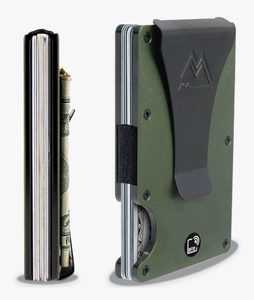 lot 5337 image: Mountain Voyage Co Minimalist Wallet for Men & Women - Slim RFID Wallet, Scratch Resistant, Credit Card Holder & Money Clip, Easily Removable Money & Cards - Retail $38