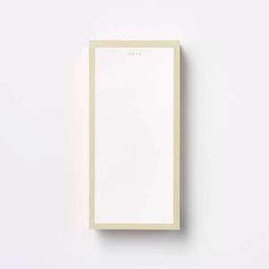 lot 1231 image: 3 Pack-Jumbo Gum Top Daily To-Do Notepad with Gold Edge 5x8 - Threshold�� Recycled Paper, Multicolored, Glue Binding - Retail $15