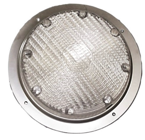 lot 1236 image: Arcon 16193 Round RV Porch Light With Clear Lens - Retail $30