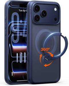**$ 39.99 RETAIL PRICE** Case for iPhone 17 Pro Max 6.9" - 360 Magnetic Stand with Q3 Spin, Camera Control, Fit for MagSafe, 4X Military-Grade Shockproof with Kickstand (Deep Blue)
