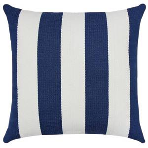 lot 2822 image: Woven Cabana Stripe Outdoor Pillow, Water Repellent, Fade Resistant, 20 in x 20 in (BlueWhite Stripe)