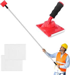 lot 2831 image: Paint Edger Tool & Long Extension Pole Ideal for Painting Ceilings, Wall Corners & Hard to Reach Areas, Includes 2 Replaceable Pads
