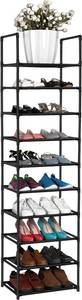 lot 2840 image: FIDUCIAL HOME 10 Tiers Shoe Rack 20-25 Pairs Sturdy Shoe Shelf