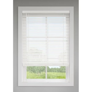 lot 3675 image: LEVOLOR  TrimGo 2-in Slat Width 35-in x 72-in 2-Inch Faux Wood Blind White