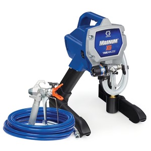 lot 3686 image: Graco Magnum X5 Electric Stationary Airless Paint Sprayer ( Shows Signs of being used see photos)