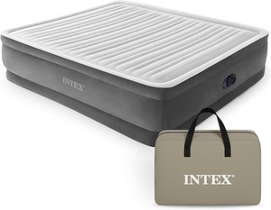 lot 3693 image: Intex Comfort Dura-Beam Airbed Internal Electric Pump Bed Height Elevated QUEEN SIZE