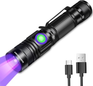 lot 3696 image: GearLight UV 365nm  LED Tactical Flashlights High Lumens - Mini Flashlights for EDC Carry - Compact Powerful Emergency Flashlight Made from Military-Grade Aluminum - Drop Resistant and Water Resistant