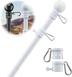 lot 9095 image: 5ft Heavy-Duty Stainless Steel Flagpole Kit
