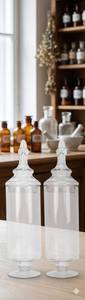lot 9115 image: 2-Piece Apothecary Glass Jar Set