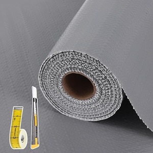 lot 9139 image: Non-Slip Shelf & Drawer Liner 12 x 20 Waterproof Refrigerator Mat (Gray)