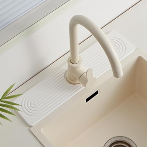 lot 9142 image: Diatomite Stone Faucet Mat Super Absorbent Fast-Drying Sink Tray