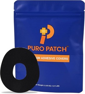 lot 9147 image: Premium Dexcom G7 Adhesive Patches 20-Pack Waterproof Covers (Black)