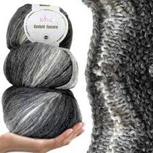 lot 9155 image: Premium Cashmere Yarn 3-Pack Soft Dark Grey Collection