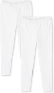 lot 9160 image: 2 pair toddler girl white yoga workout daily thighs- 2T