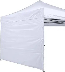 lot 9162 image: 10x10ft Instant Canopy UV-Resistant Sidewall (1-Pack, White)
