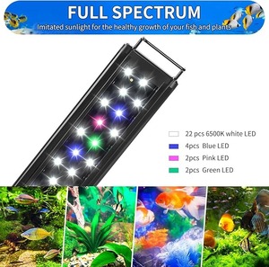 lot 9176 image: 12 Full Spectrum LED Aquarium Light