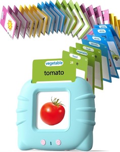 lot 2337 image: Talking Flash Cards for Toddlers 1 2 3 4 Year Olds, Montessori Language Learning with 224 Words, Pocket Speech Therapy Tools, and Speech Development Educational Playthings for Children